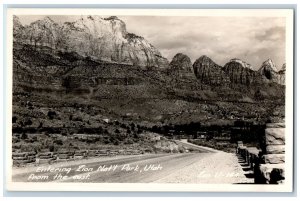 Washington Utah UT Postcard Entering Zion National Park c1940's RPPC Photo