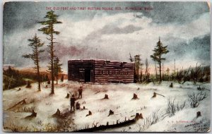 The Old Fort and First Meeting House Plymouth Massachusetts MA Postcard