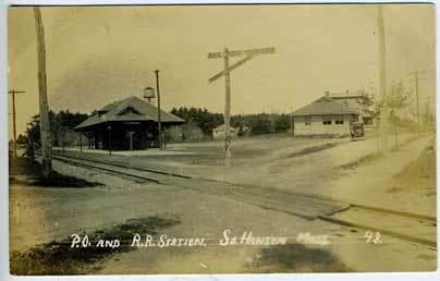 South Hanson MA Railroad Station Depot RPPC Postcard