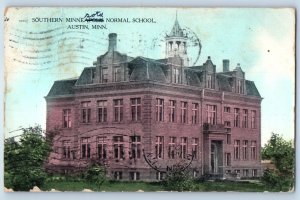 1909 Austin Minnesota MN Postcard Southern Minneapolis Normal School Building