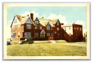 General Hospital Building Yarmouth Nova Scotia NS Canada UNP WB Postcard S5