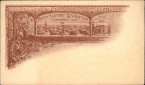 Scarce - 1902 Milwaukee Brewmaster's Convention Beer Breweriana Postal Card