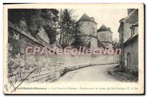 Old Postcard Pont Sainte Maxence Les Tours De Fecamp