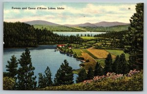 Fernan and Coeur d'Alene Lakes  Idaho   Postcard