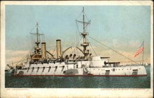 USS Kentucky Military Ship Detroit Publishing c1910 Postcard
