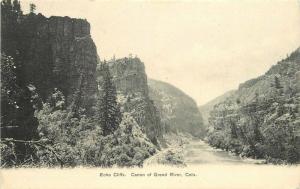 Colorado News Canon Grand River Colorado C-1905 Echo Cliffs Postcard 1265