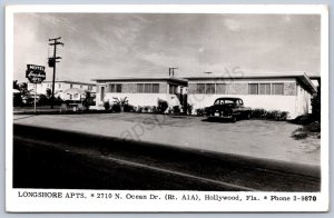 K46/ Hollywood Florida RPPC Postcard c1950s Longshore Apartments 156