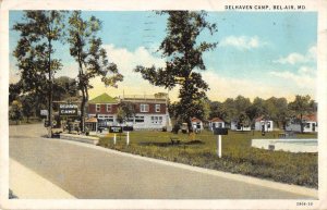 Bel-Air Maryland view from strete of Delhaven Camp vintage pc DD6771