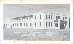 1940 Sallisaw Oklahoma OK Vintage Postcard Sequoyah Memorial Hospital Building