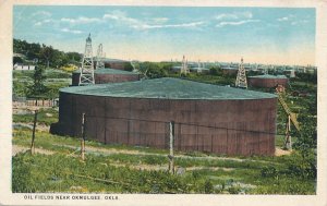 Oil Fields and Oil Tanks near Okmulgee OK, Oklahoma - WB