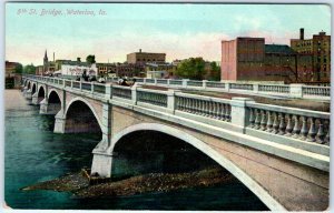 x12 LOT c1910s-70s Waterloo IA 5th St Fifth Bridge Postcards Cedar River Vtg A64