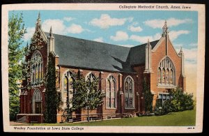 Vintage Postcard 1944 Collegiate Methodist Church, Ames, Iowa (IA)