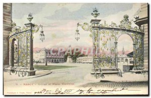 Old Postcard Nancy and Place Stanislas Grids