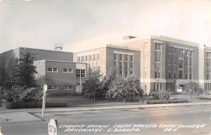 Brookings South Dakota State College Student Union Real Photo Antique PC J34406