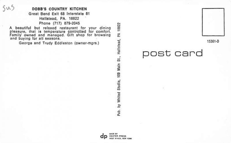 Dobb's Country Kitchen Hallstead, Pennsylvania PA
