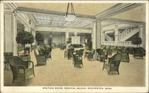 Rochester MN Medical Block Waiting Room c1915 Postcard