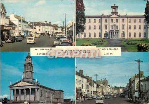 Postcard Modern Ballymahon St Mels College St Main St Longford Cathedral Flam...