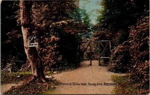 Vintage Postcard BC Vancouver Entrance to Tatlow Walk in Stanley Park ~1910 S103