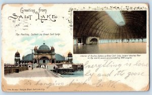 Salt Lake City Utah Postcard Pavilion Saltair Great Salt Lake Dancing Floor 1906