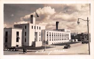 ANCHORAGE ALASKA~OLD FEDERAL BUILDING~REAL PHOTO POSTCARD 1940s