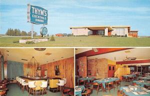 Dodgeville Wisconsin view of The Thym's Food and Cocktails vintage pc Z23225