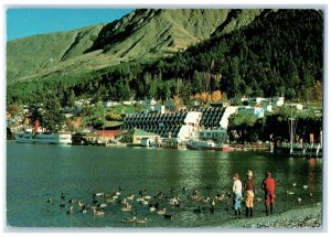1979 Waterfront Looking Towards Travelogue Queenstown New Zealand Postcard