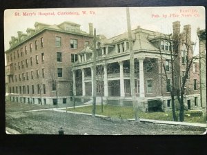 Vintage Postcard 1907-1915 St. Mary's Hospital Clarksburg West Virginia