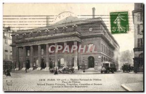 Old Postcard Paris National Theater of I Odeon Square I Odeon Theater Second ...