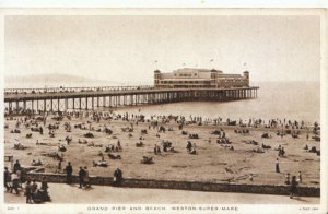 Somerset Postcard - Grand Pier and Beach - Weston-super-Mare - Ref TZ5951