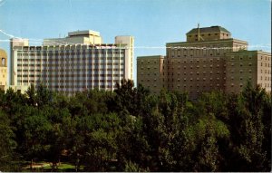 1960s Vintage Postcard Sask Power Bldg Hotel Saskatchewan Victoria Park Regina