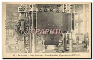 Postcard Old Industry Factory Le Creusot Factories Schneider hydraulic forgin...