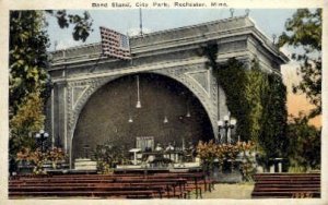 Band Stand, City Park - Rochester, Minnesota MN Postcard