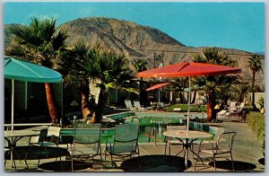 Vtg Palm Desert California CA Carousel Motor Inn Motel Pool View 1950s Postcard