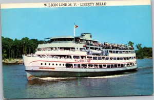 Postcard NY Excursion Liner Wilson Line Liberty Belle