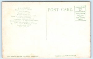 WWI USS Kansas Battleship Navy Ship Postcard