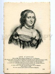 234199 ANNE D'AUTRICHE Queen of France Vintage postcard