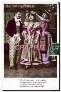 Old Postcard Fantasy Woman Marriage of Jeannette