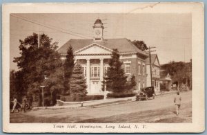 HUNTINGTON LONG ISLAND NY TOWN HALL 1931 VINTAGE POSTCARD