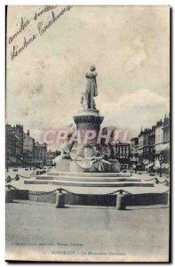 Old Postcard Bordeaux Gambetta monument