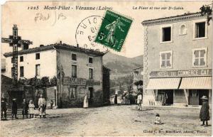 CPA MONT-PILAT-VÉRANNE La Place et vue sur St-Sabin (663711)