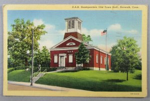 D.A.R. Headquarters (Old Town Hall) Norwalk, CT Postcard (#7250)