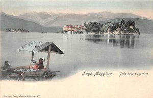 LAGO MAGGIORE ITALY ISOLA BELLA E SUPERIORE POSTCARD (c. 1900)