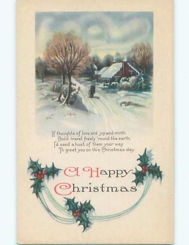 Divided-Back CHRISTMAS SCENE Great Postcard AA0351