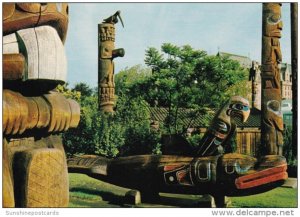 Canada British Columbia Victoria Thunderbird Park Indian Totem Poles