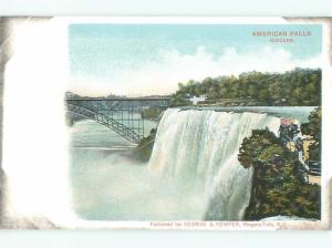 Unused Pre-1907 AMERICAN FALLS BY THE BRIDGE Niagara Falls New York NY Q1428