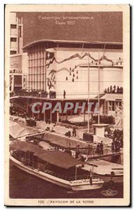Old Postcard Paris International Exhibition of 1937 Paris FLAG OF SWITZERLAND