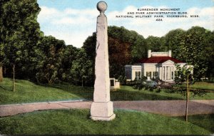 Mississippi Vicksburg National Military Park Surrender Monument and Park Admi...
