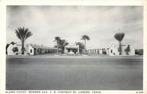 Palm Trees at Alamo Court Cottages Hwy. 81 Laredo, Texas RPPC 2T5-226