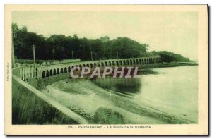 Old Postcard Perros Guirec Route De La Corniche