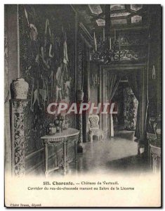 Old Postcard Charente Château de Verteuil Corridor ground floor leading to t...